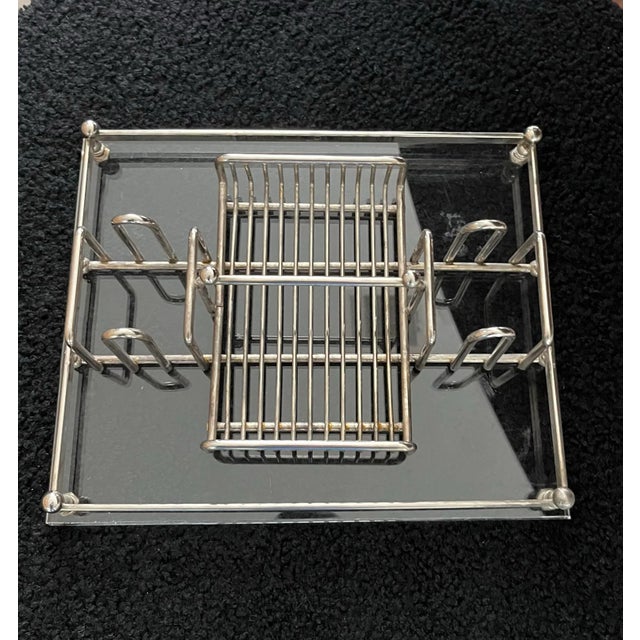 1960s Vintage Lucite Buffet Caddy Utensil Rack & Organizer For Sale - Image 11 of 11