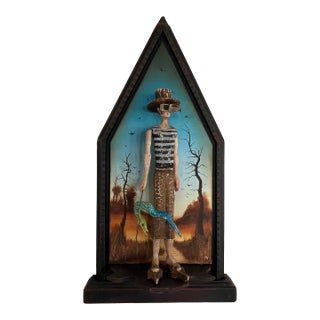 Gothic Carved Wood (Polychrome) Wall Hanging (Sculpture) For Sale