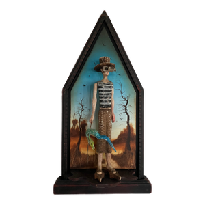 Gothic Carved Wood (Polychrome) Wall Hanging (Sculpture)