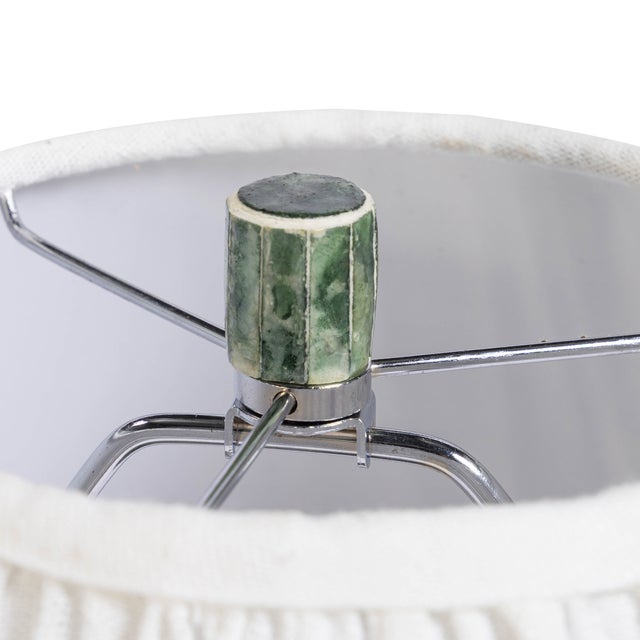 2020s Yaya Flower Green Capiz Shell Table Lamp For Sale - Image 5 of 7