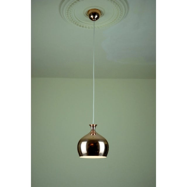 Copper Onion Pendant Lamp by Helge Zimdal for Falkenbergs Belysning, 1960s For Sale - Image 6 of 13