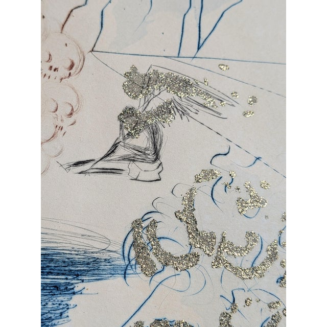 Ornamental & Decorative Materials Salvador Dali, The Kiss, 1971, Etching & Stencil with Gold Foil on Arches Paper For Sale - Image 7 of 15