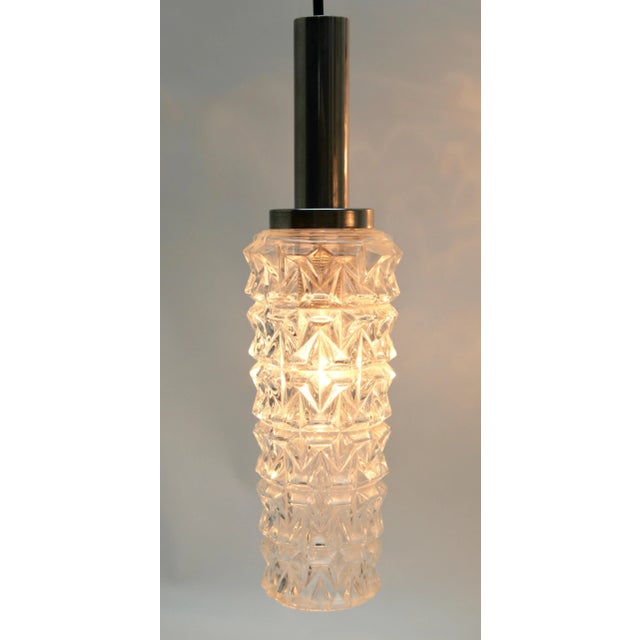 Mid-Century Chrome Pendant with Three Lamps For Sale - Image 4 of 13