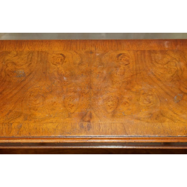 Brown Sheraton Burr Elm & Walnut Inlay Dwarf Bookshelf from Brights of Nettlebed For Sale - Image 8 of 16