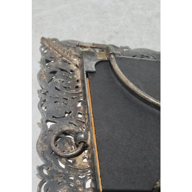Circa 1900 Silverplate Metal Frame For Sale - Image 9 of 9