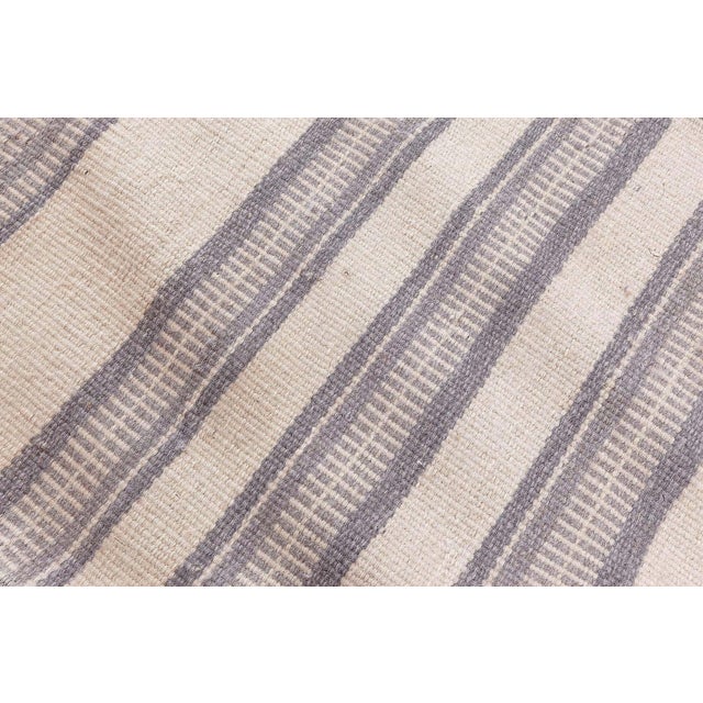 Textile Contemporary Striped Flat Weave Rug by Doris Leslie Blau For Sale - Image 7 of 7
