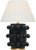 Transitional Kelly Wearstler by Visual Comfort Signature Linden Small 14" Cordless Table Lamp in Black with Linen Shade For Sale - Image 3 of 3
