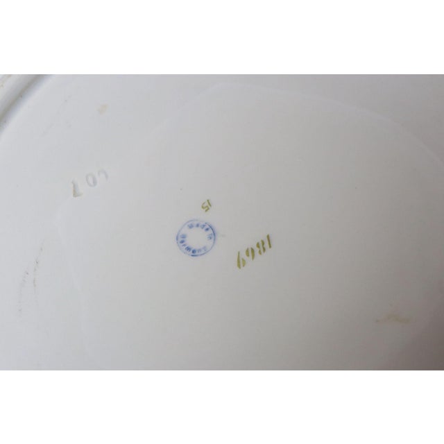 Vintage German Ceramic Cake or Pie Plate / Round Trivet With Diamond Argyle / Lattice Pattern For Sale - Image 18 of 18