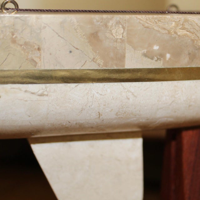 Mid-Century Modern 1980s Brass and Stone Sailboat Model For Sale - Image 3 of 8