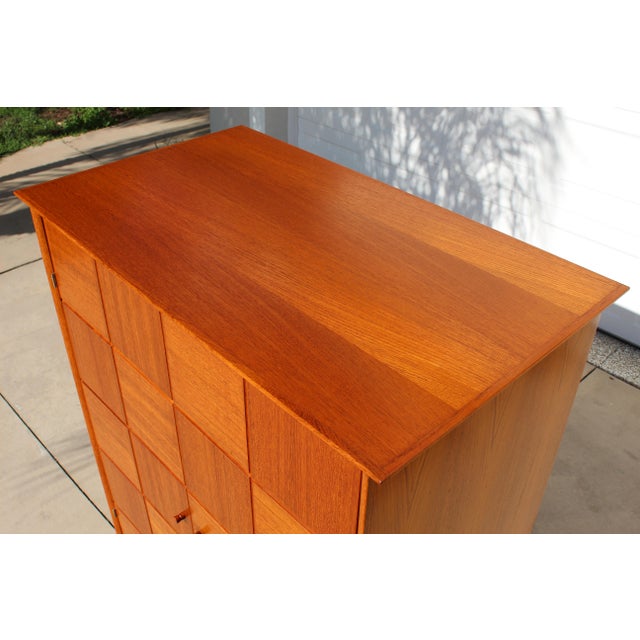 Wood Trak Mid-Century Modern Teak Hidden Office Armoire / Workstation Cabinet For Sale - Image 7 of 18