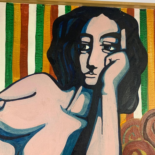 I love that this painting dates late 1950 but feels so fresh and contemporary, oil on canvas signed on front and verso,...