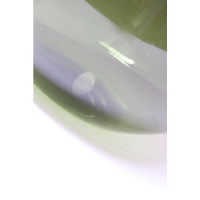 Vintage Italian Green Blown Glass Bulbous Form Demijohn Carboy For Sale - Image 16 of 18