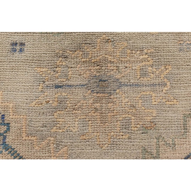 Antique Turkish Oushak Rug For Sale - Image 4 of 9