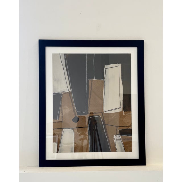 A refined abstract composition from a small series of mixed media works on paper, exploring structure, balance, and tonal...