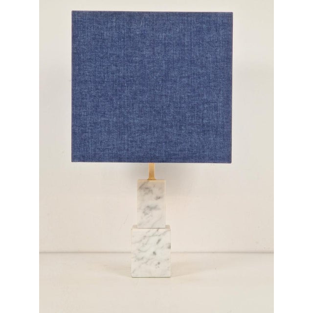 1960s Vintage Carrara Marble Table Lamp, 1960s For Sale - Image 5 of 9