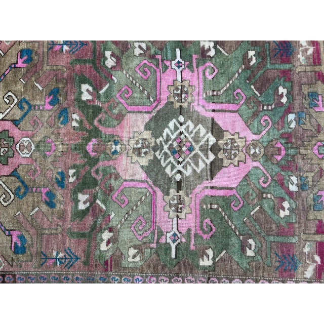 Textile 1960s Vintage Oushak Turkish Rug - 4′9″ × 10′7″ For Sale - Image 7 of 11