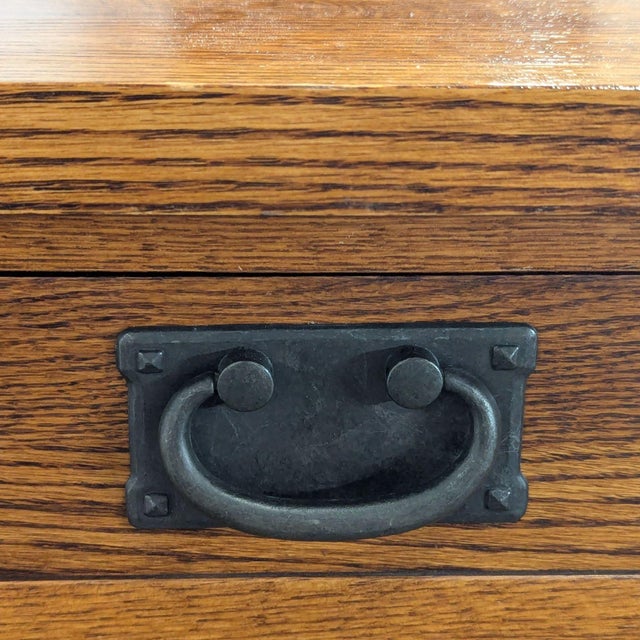 Brown Mission Style Console Table For Sale - Image 8 of 10