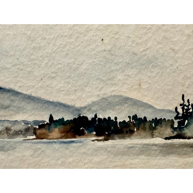 Rustic Henry Emil Salloch Original Watercolor on Paper Mt. Desert Island, 1948. For Sale - Image 3 of 8