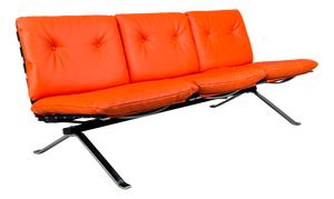 Faux Leather Sofa by Hans Eichenberger for Girsberger, Switzerland, 1970s