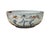 Cornflower Blue 9.5" Asian Style Longevity Cranes Cloud Painted Porcelain Art Bowl For Sale - Image 8 of 14