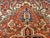 Vintage Persian Heriz Serapi Rug, Hand-Knotted Wool, Geometric Pattern, Brick-Red & Ivory, 4x4 For Sale - Image 18 of 18