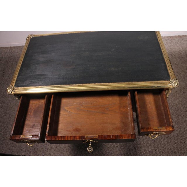 Small Louis XV Style Double-Sided Writing Table in Rosewood, 19th Century For Sale - Image 6 of 18