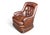 Wood Vintage 1970s Drexel Heritage Brown Leather Button-Tufted Swivel-Tilt Lounge Chair For Sale - Image 7 of 16
