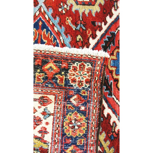 Tribal Early 20th Century Persian Heriz Rug-3'8" X 4'8" For Sale - Image 3 of 9