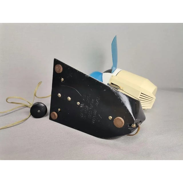 Blue Mid-Century Blue Plastic Table Fan, Soviet Union, 1969 For Sale - Image 8 of 13