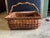 8.5” Large Basket with handle. The bottom is 16” x20” and 8.5” deep. Great for storing newspapers, magazines or books....