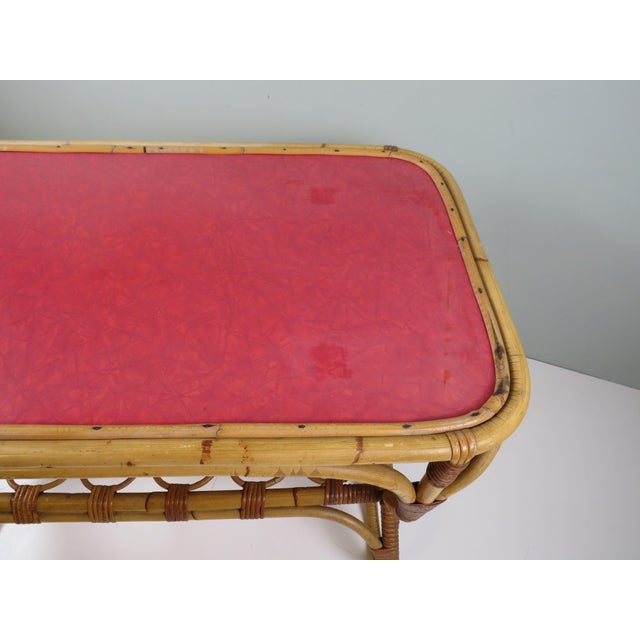 Bamboo Coffee Table by Rohé Noordwolde, 1960s For Sale - Image 11 of 12