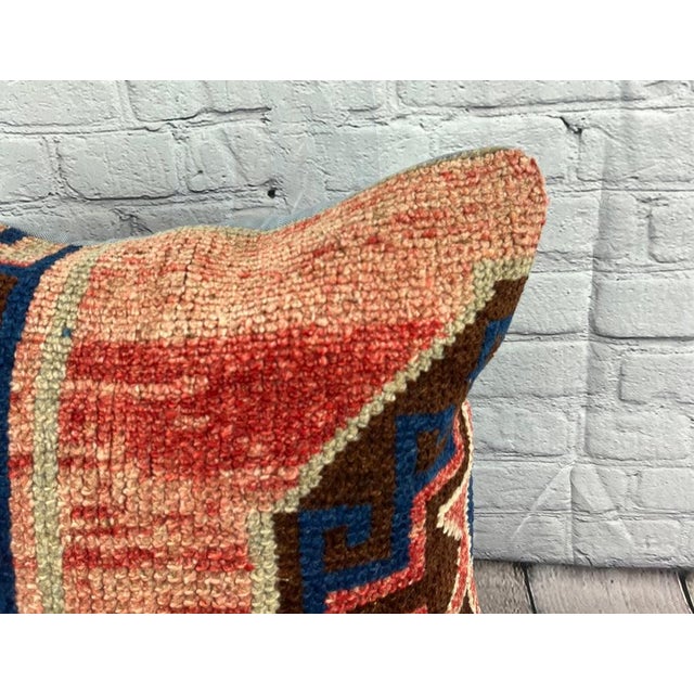 Turkish 20 x 20 Rug Pillow Enigmatic Twilight Turkish Pillow Cushion Cover For Sale - Image 3 of 4