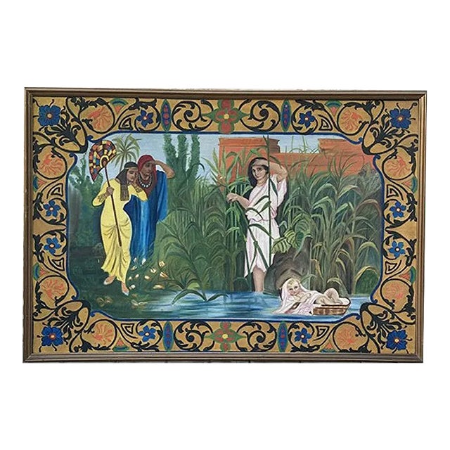 Antique Handmade Tapestry, 1920s For Sale