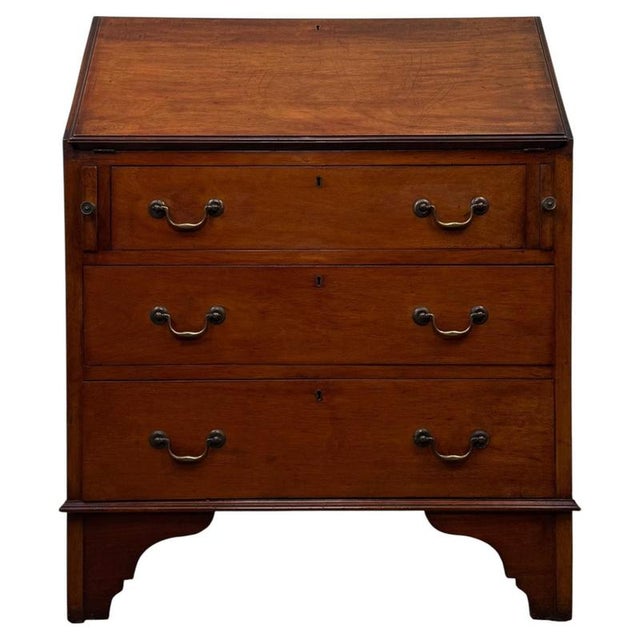 20th Century Edwardian English Mahogany Bureau, 1890s For Sale - Image 14 of 14