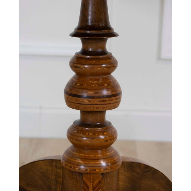 Italian 19th Century Inlaid Walnut Sorrento Table For Sale - Image 4 of 8