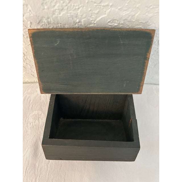 Vintage Hanging Wood Shaker Salt Box For Sale - Image 4 of 8