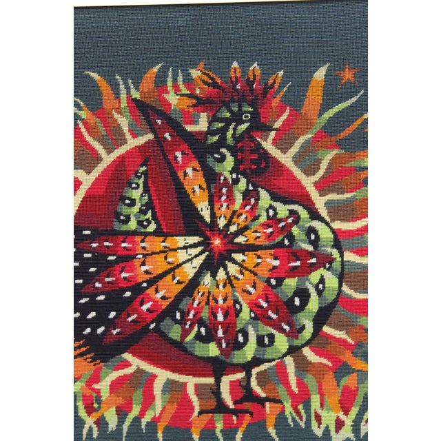Mid-Century Modern Vintage Bird Tapestry by Elbé, France, 1970s For Sale - Image 3 of 14