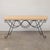 Metal Panoplie Iron Double Loop Bench, Yellow Linen For Sale - Image 7 of 13