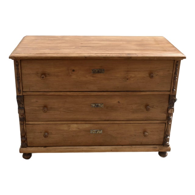 Pine Chest of Three Drawers, Hungary. For Sale