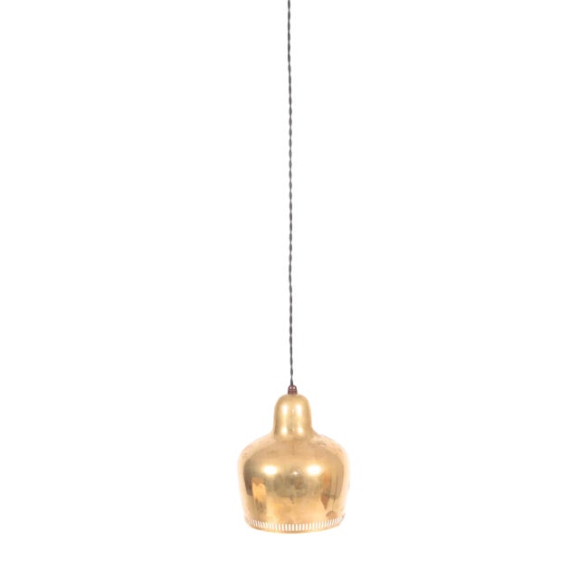 Mid-Century Bell Pendant Lamp by Alvar Aalto for Louis Poulsen, 1960s For Sale