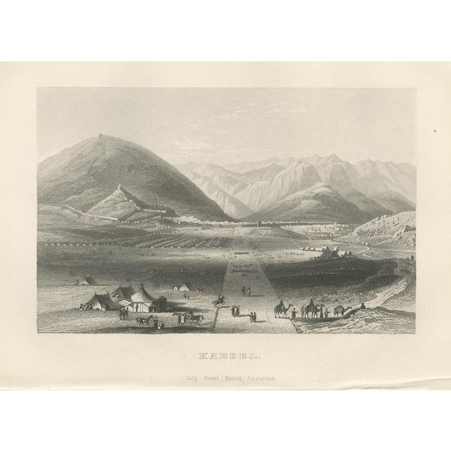 View of Kabul with Its Hilltop Walls and Encampment, 1859, Paper For Sale - Image 9 of 9