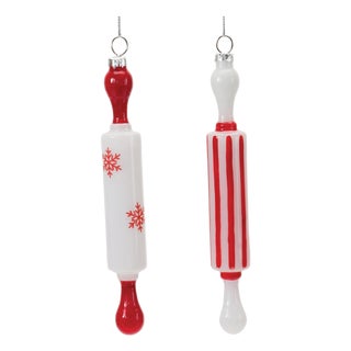 Glass Rolling Pin Ornament (Set of 12) For Sale