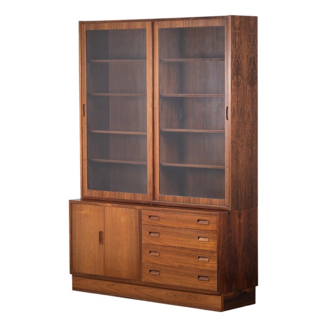 Rosewood Display Cabinet attributed to Poul Hundevad, Denmark, 1960s For Sale
