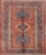 Red Antique Persian Karajeh Rug With Three Geometric Medallions in Rust & Blue For Sale - Image 8 of 8