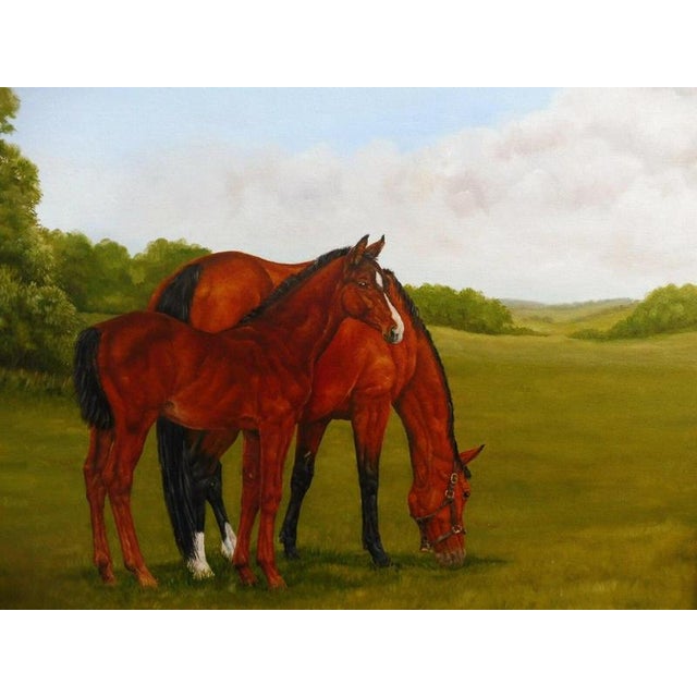 Green Wendy Cartwright, Mother and Foal, 2009, Oil on Canvas For Sale - Image 8 of 14