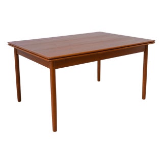Danish Mid-Century Extendable Teak Dining Table, 1960s For Sale