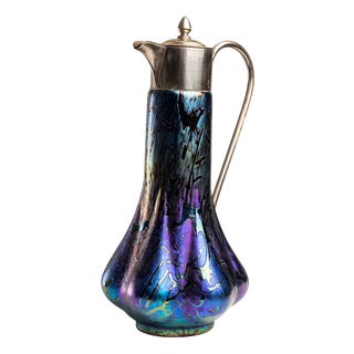 Iridescent Art Glass Jar by Wilhelm Kralik Sohn For Sale