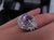 Late 20th Century 5.26ct Purple Sapphire Gia Heated Ceylon 1.43ct Diamond Platinum Ring, Size 7 For Sale - Image 18 of 18
