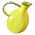 Anthropologie Bright Yellow Pitcher Black Accented For Sale