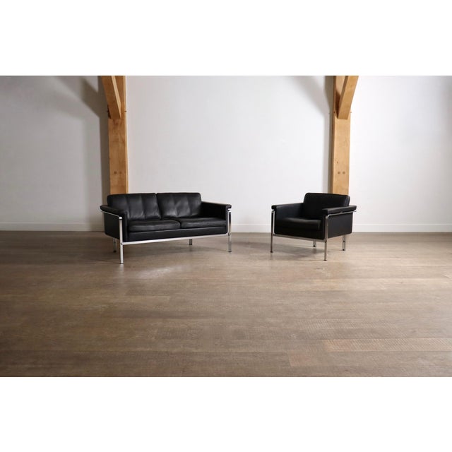 Vintage Model 6912 Lounge Chair in Black Leather by Horst Brüning for Kill International, Germany, 1967 For Sale - Image 12 of 13